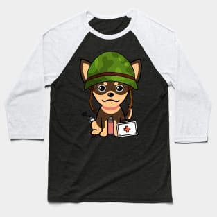 Cute Small Dog is an army medic Baseball T-Shirt